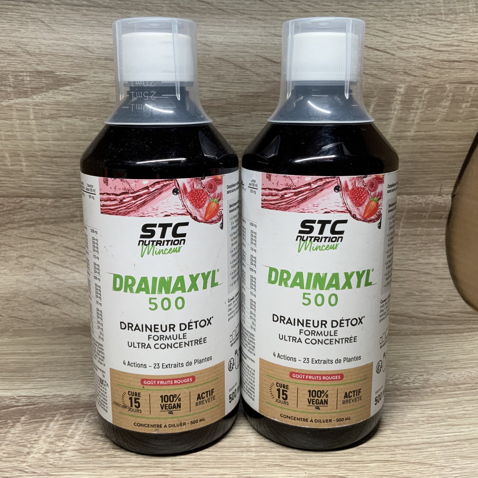 DRAINAXYL 500 STC Nutrition draineur détox liquide goût fruits rouges pour affiner la silhouette