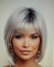 Alva Noriko Wigs |  Bob with Bangs | Rooted Color Melted marshmellow | NWT