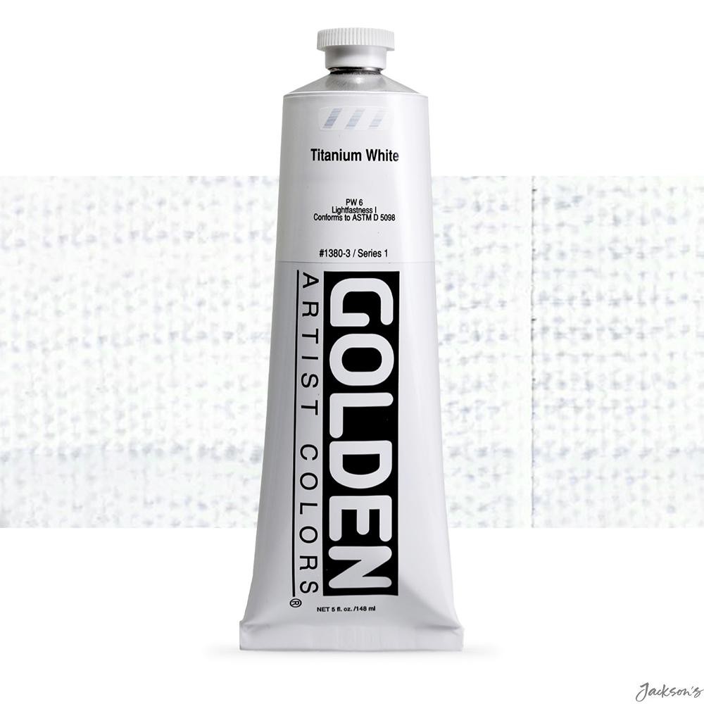 Golden Heavy Body Acrylic Paint Titanium White 148ml Tube For Artists Painting
