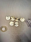 1960P/1960D FRANKLIN HALF CH. BRILLIANT UNC. 90% SILVER BU 6 COINS