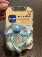 MAM Air Day  Night Pacifiers Glow in the Dark 6-16 Months NEW SEALED