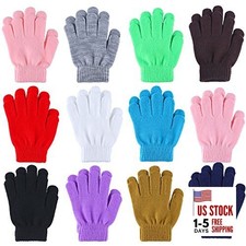 12 Pairs Kid's Winter Magic Gloves Children Stretchy Warm Magic 12 Mixed Color