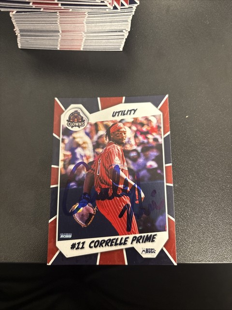 Correlle Prime Signed 2026 Indianapolis Clowns Team Card Banana Ball