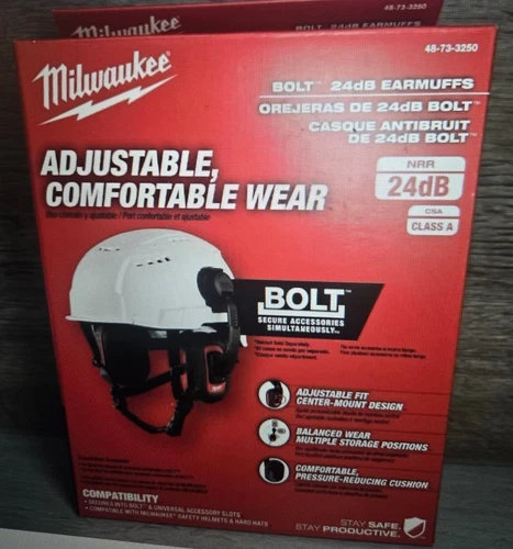 Milwaukee 48-73-3250 BOLT 24dB Earmuffs (New)?fast sh?