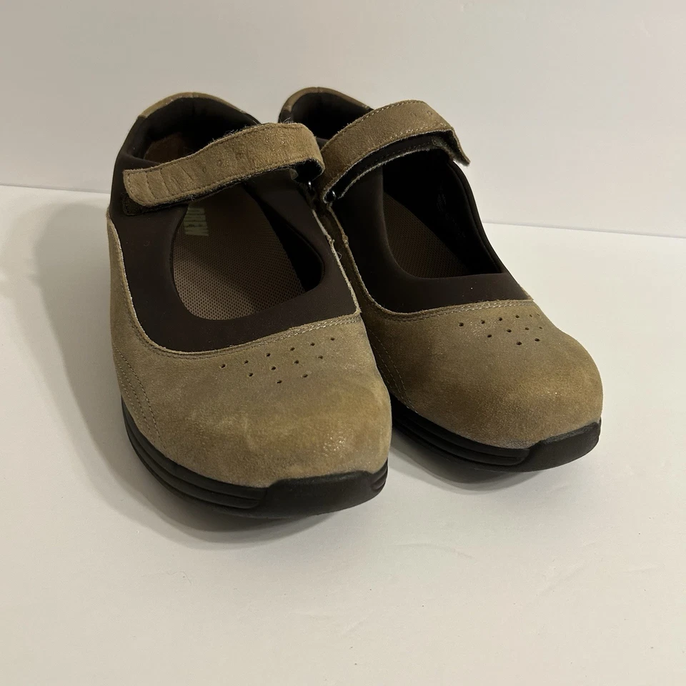 Drew Mary Jane Metallic Pewter Brown Size 11 WW Suede Leather - Image 3 of 4