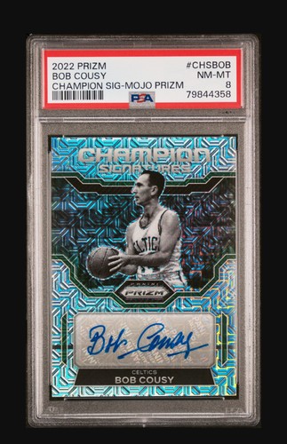 Bob Cousy #CHS-BOB 2022 Panini Prizm Champion Signatures card