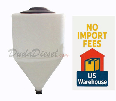Duda Energy 10 Gallon Cone Bottom Tank No Stand HDPE Storage Tank 10G