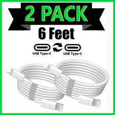 2 Pack C 6ft Fast Charger Cable USB White Black Cord For iPhone 15 16 17 Pro Max
