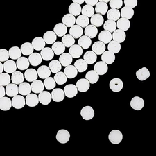 5 Strands 320PCS 6MM Lava Beads White Oil Diffuser Round Natural Stone with Hole