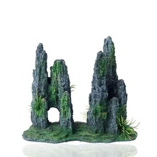 FEDOUR Aquarium Mountain View Stone Ornament Tree Rock Cave Landscape, Large ...