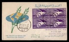 DR WHO 1958 UAR EGYPT FDC FREEDOM STRUGGLE BLOCK 188444