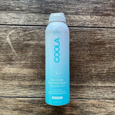COOLA Organic Mineral Sunscreen SPF 30 Sunblock Spray 8oz Sealed Top Can