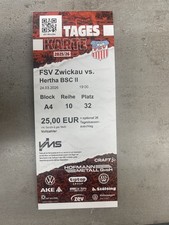 Sammlerticket FSV Zwickau vs Hertha BSC II