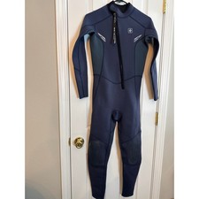 Seaskin 2mm Full Body Wetsuit Navy Blue Recyclable Series Front Zip Small Mens