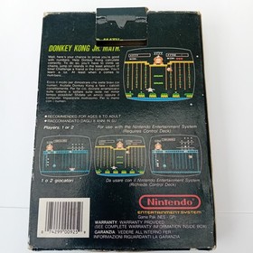 Donkey Kong Jr. Math NES (Mattel GBR PAL) - CIB Boxed - UNPUNCHED HANG-TAB - TES