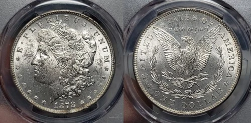1878 P 7/8 Tail Feather Morgan Silver Dollar $1 VAM-33 PCGS MS 61 Weak (7/4 TF)