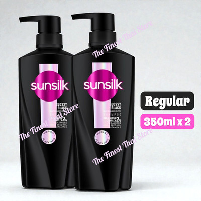 Sunsilk Glossy Black , Black Shine Shampoo 350 ml pack of 2
