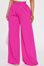 What Matters Most Wide Leg Trouser -Fuchsia