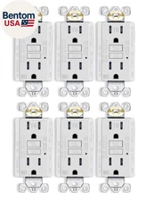 GFCI Outlet 15 Amp, Self-Test GFCI Electrical Outlet with Weather & Tamper Resis