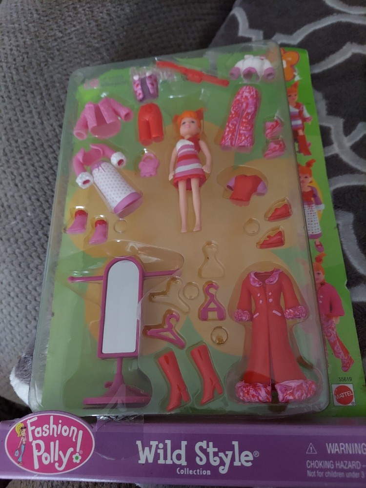 Polly Pocket Mix'n Match Lea Fashion Stretch & Accessories 16 Pieces Wild Style