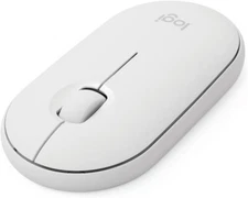 Logitech Slim Wireless Bluetooth Mouse Silent Click for iPad & macOS - White