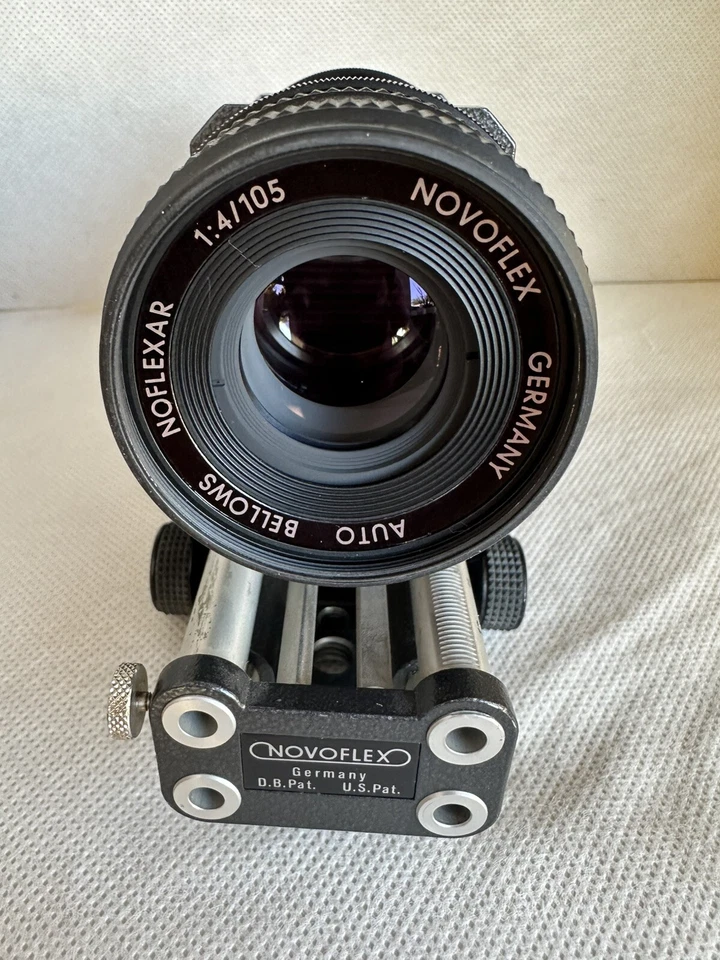 Novoflex Auto Bellows Noflexar F4 105mm Macro Bellows Lens Canon FD Mount B&W - Image 2 of 4