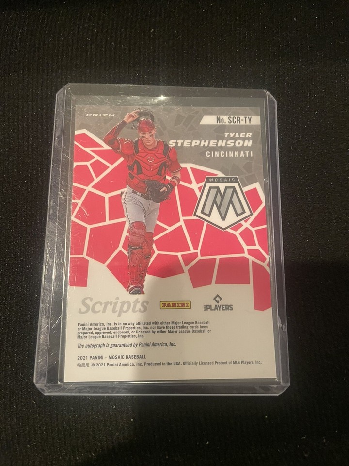 Tyler Stephenson 2021 Panini Mosaic Baseball RC Scripts Auto Reds #SCR ...
