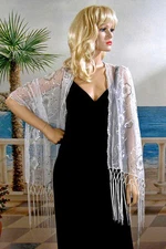 Long Sparkly Sheer Sequin Embroidery Shawl Wrap Scarf Evening Wedding - W295