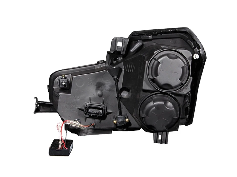 Faros proyectores halo negros ANZO USA 121417 con lente transparente para Cadillac CTS Foto 2 de 4