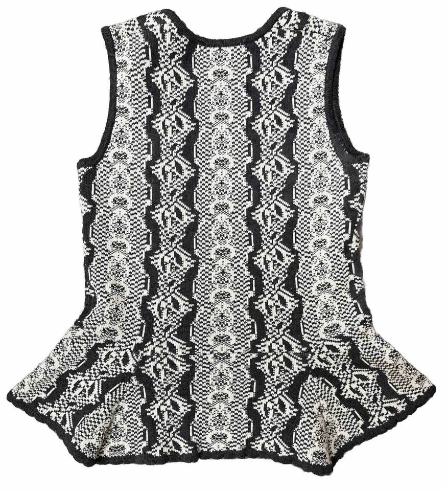 Camiseta sin mangas suéter para mujer CAbi S Peplum gris blanco sin mangas concha # 887 tocador Foto 2 de 4