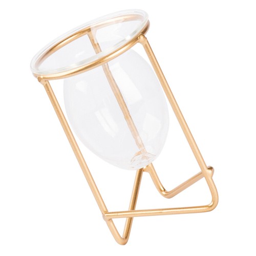 Glass Wrought Iron Vase Clear Plant Pot Terrariums Artistic eBay