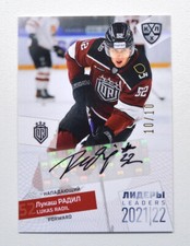2021-22 Sereal KHL PREMIUM Leaders Autograph #LDR-A84 Lukas Radil 10/10