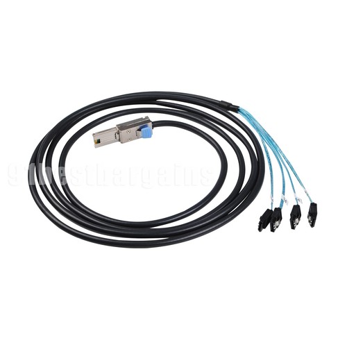 Mini-SAS SFF-8088 26P to 4 X SATA 7 Pin Cable - 1/2/3 Meter Power Cable - Picture 8 of 12