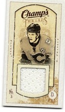 2009-10 UPPER DECK CHAMPS HOCKEY MINI THREADS GAME USED DION PHANEUF FLAMES