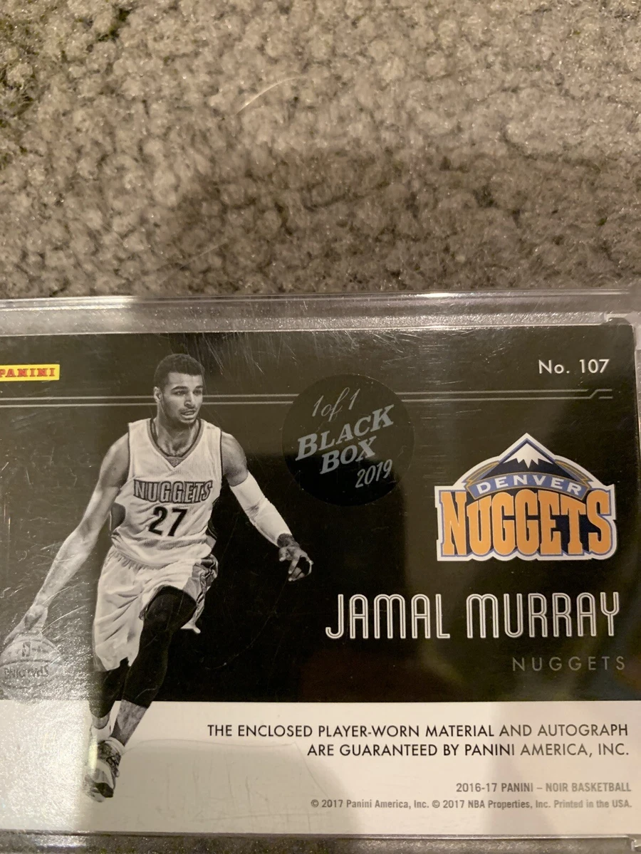 2016-17 PANINI BLACK BOX NOIR JAMAL MURRAY RC ROOKIE ON CARD AUTO RPA SEALED 1/1
