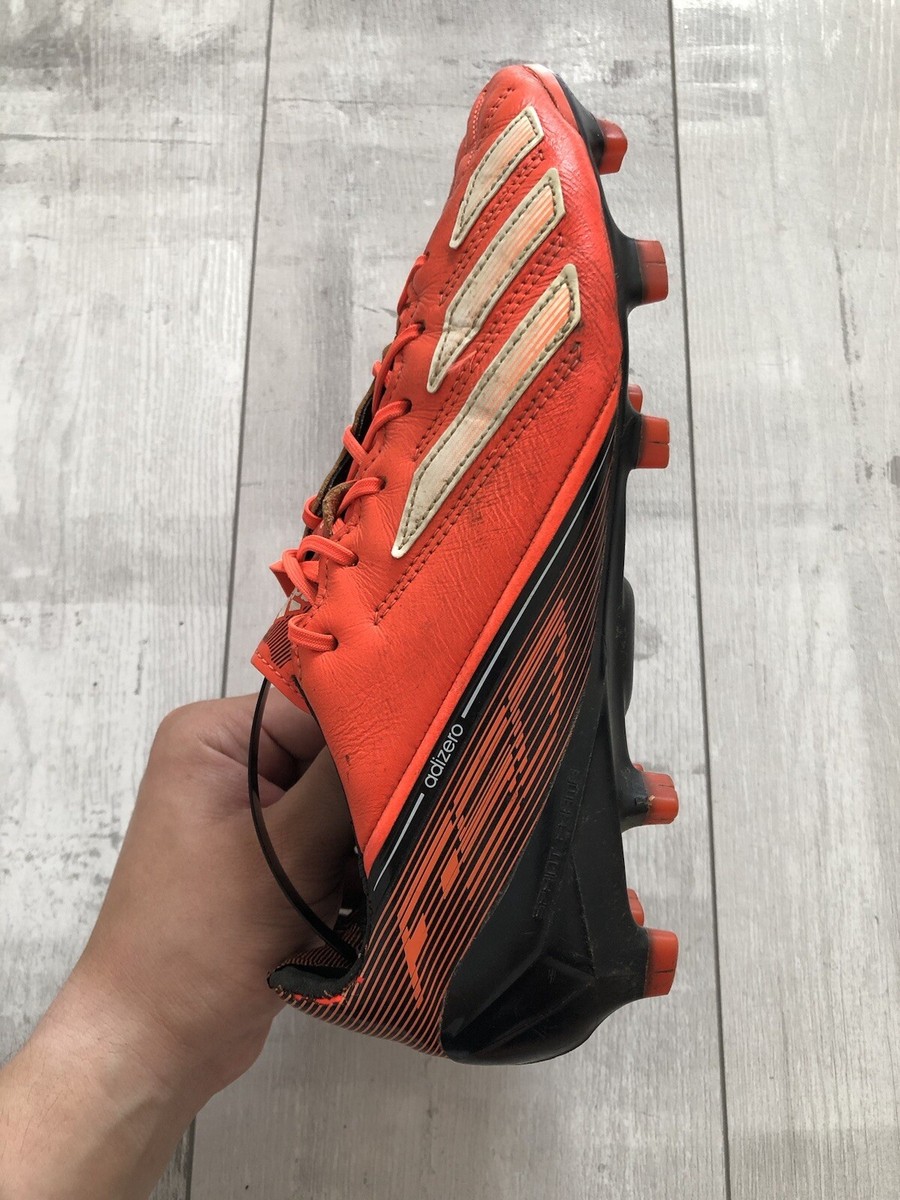 Adidas F50 Adizero FG Red Leather Football Soccer Cleats US7