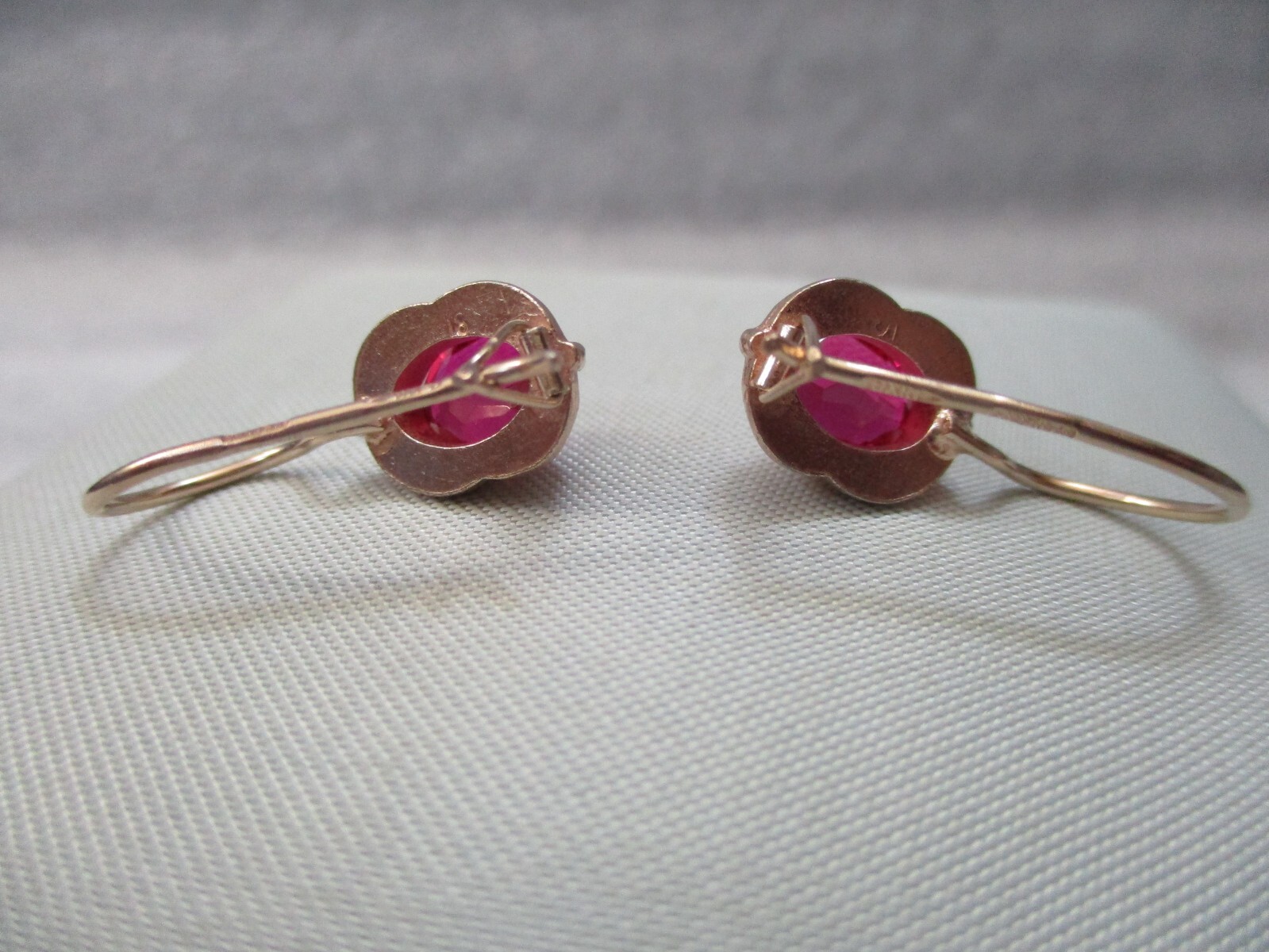 VTG RUSSIAN HAMMER/SICKLE RUBY RING+EARRINGS 10K21K … Gem