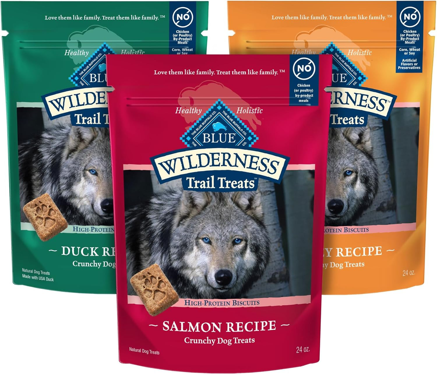Wilderness Variety Pack Dog Treats Made with Natural Ingredients Duck Turkey & S