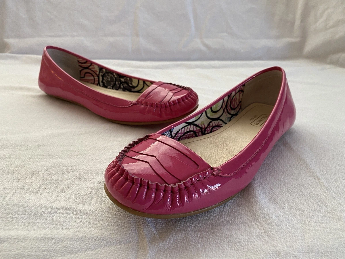 Coach Pre owned Designer Pink Gretchen Loafer Flat Shoes Women Size 7 US