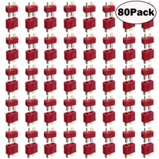 80Pcs T Plug Male Female Connectors For RC LiPo Battery Car Plane