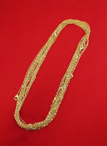 Collana In Catena Ancorata Rotonda Da 1,1Mm, In Oro Giallo 585, 55Cm