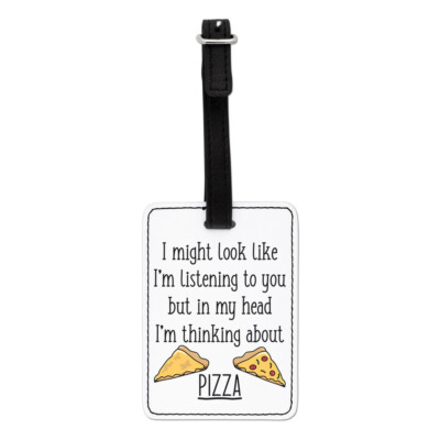 Gift Base Pizza Aussehen Hört Aus Lachen Gepäckanhänger Koffer Anhänger