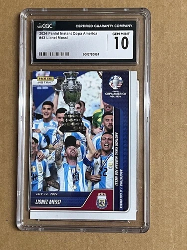 2024 PANINI INSTANT COPA AMERICA CHAMPION LIONEL MESSI #43 /12674 CGC 10