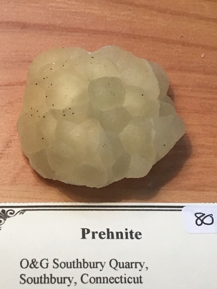 Botryoidal Prehnite, O&G Southbury Quarry, Southberry, CT eBay