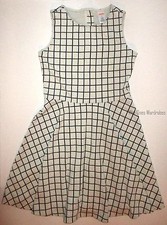 Gymboree Posh and Playful Windowpane White Plaid Dress Girls 7 NEW NWT