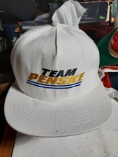 Rare Vintage Team Penske White Mesh Snapback Hat NEW,FREE SHIPPING.