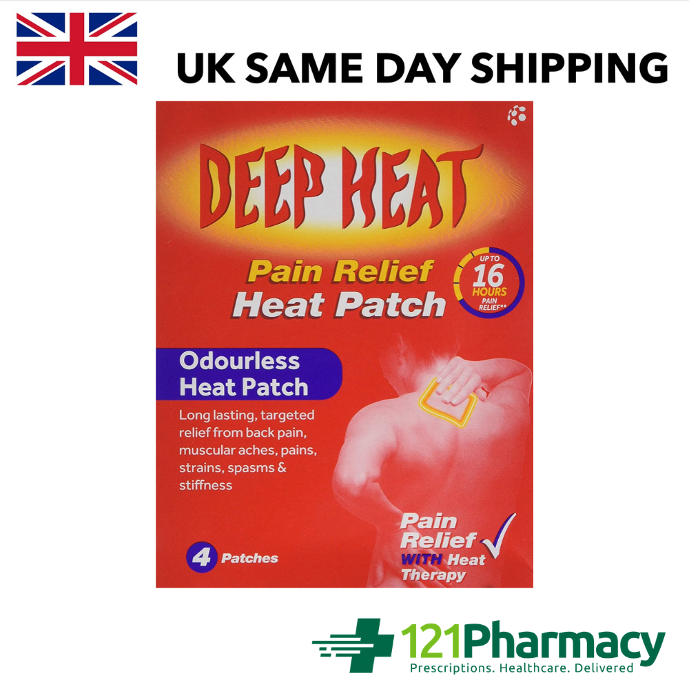 Deep Heat Pain 16 hours Relief 1 4 patches Back pain Musclular