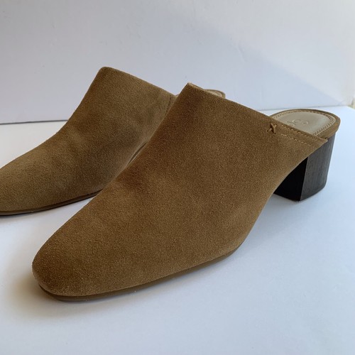 Splendid NWT Slip-on Mules Suede Leather 8.5 Brown Shoes Block Heel | eBay