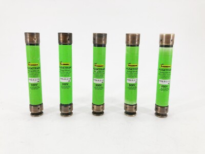 Lot of 5 New Bussmann FRS-R-3-1/2 Time Delay Fuses 3-1/2A 600V Class RK5