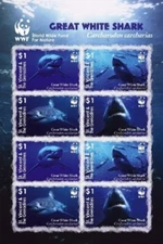 St. Vincent 2006 - WWF Great White Shark Sea - Sheet of 8 Stamps SC# 3529a - MNH